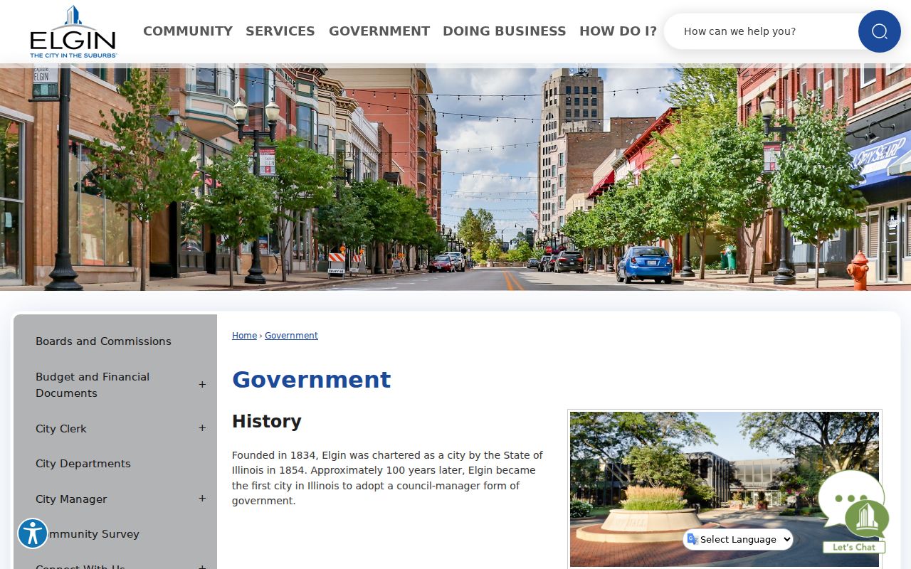 Elgin residents directory city and county government
