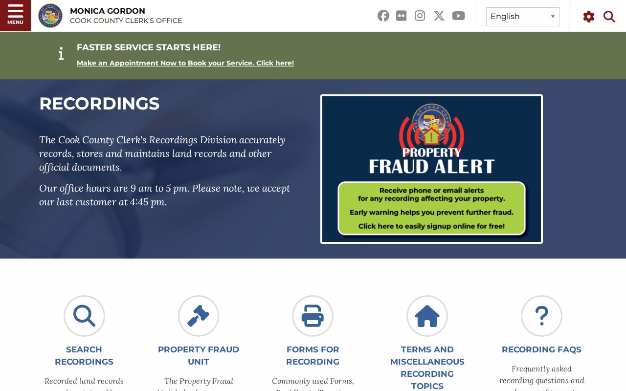 Cook County recordings source for Elgin previous residents