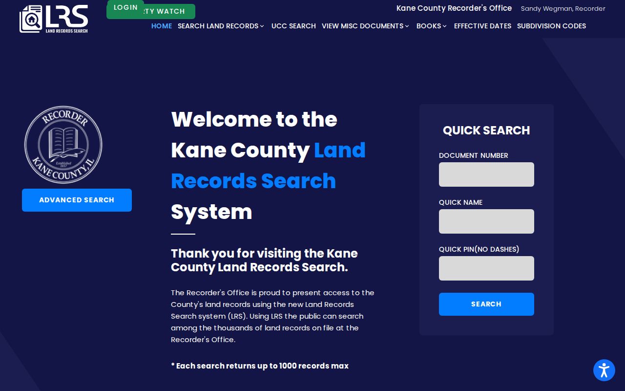 Kane deed index for Elgin previous residents